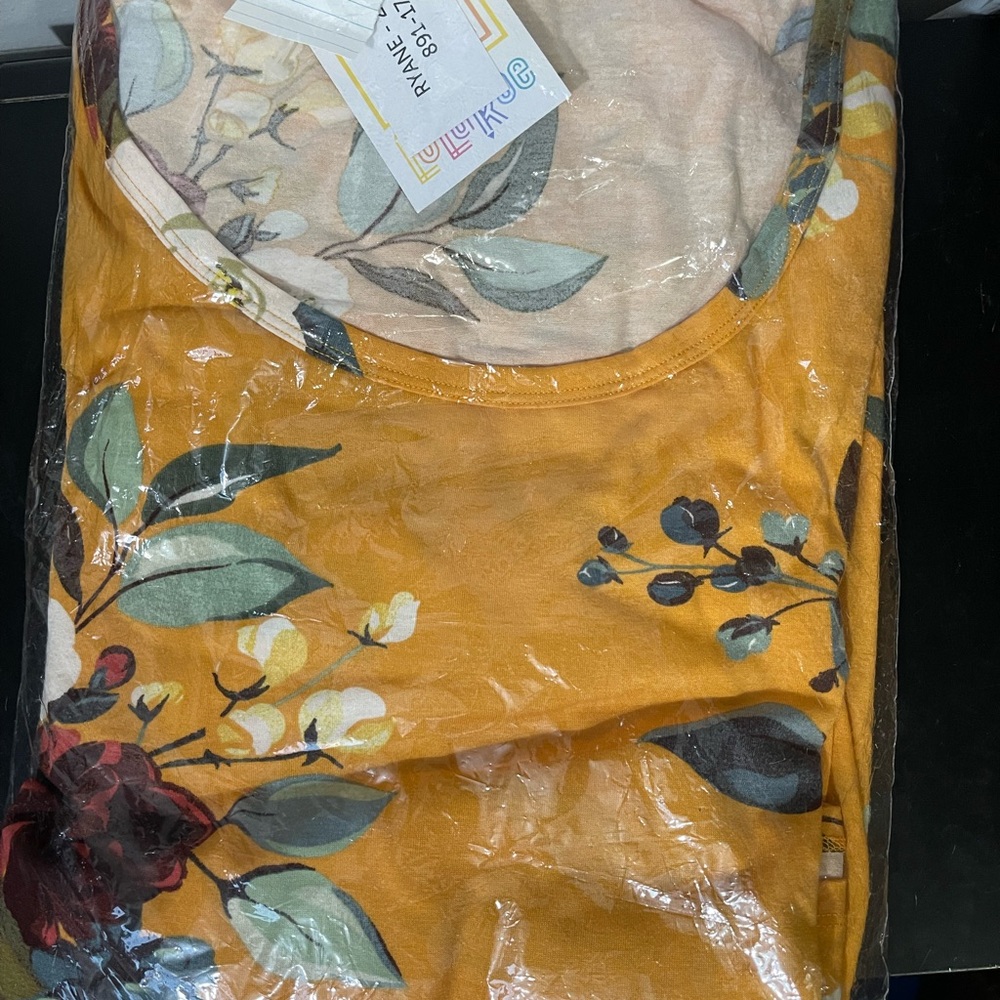 LuLaRoe Ryane Floral Mustard Dress
